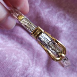 Vintage Two tone buckle clasp bracelet